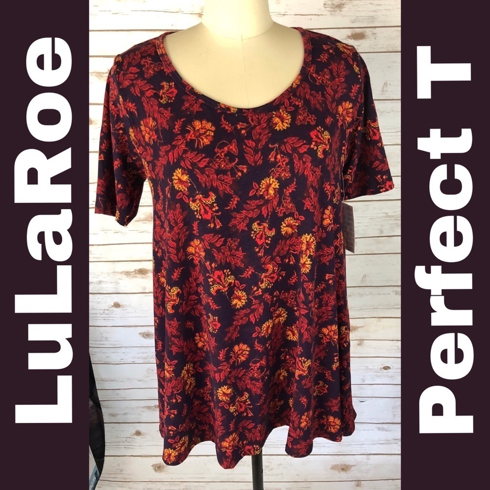 LuLaRoe Floral Print Perfect T Top